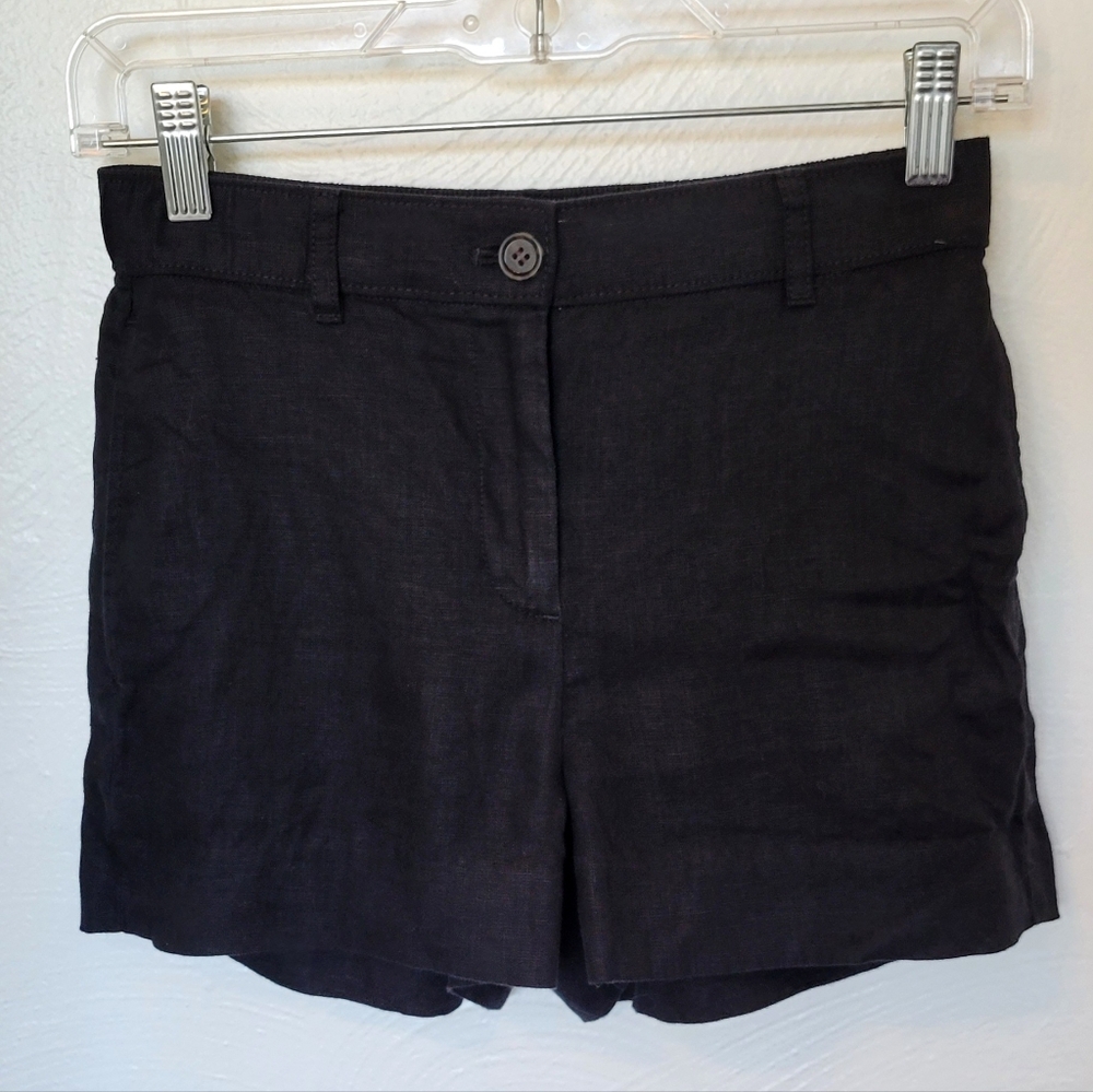 J. CREW XXS Women's Black Linen Shorts